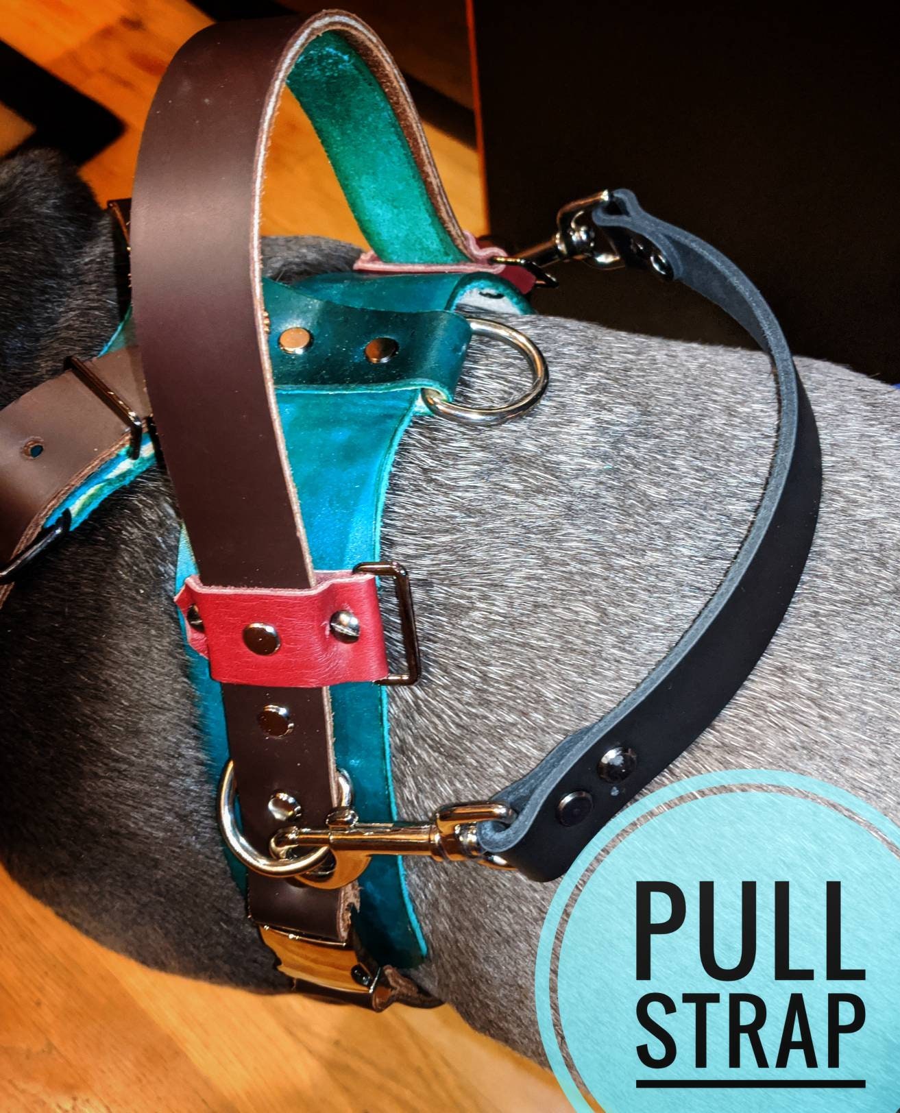Leather Pull Strap (dog harness handle)