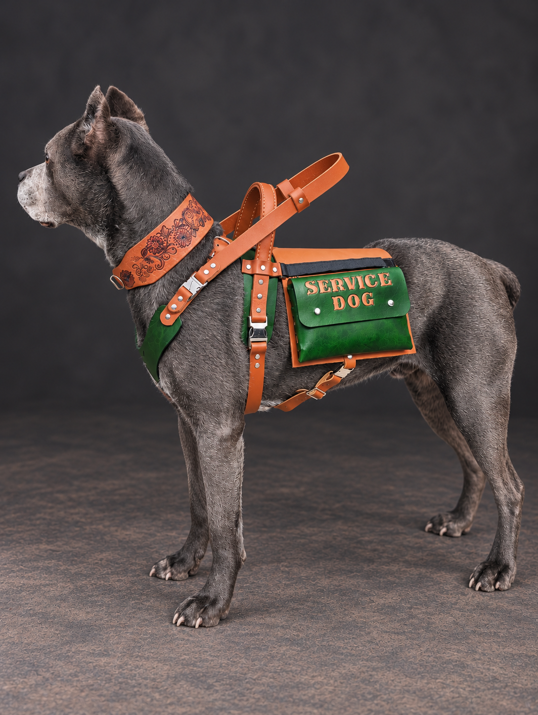 Leather Dog Backpack – Harness Attachment